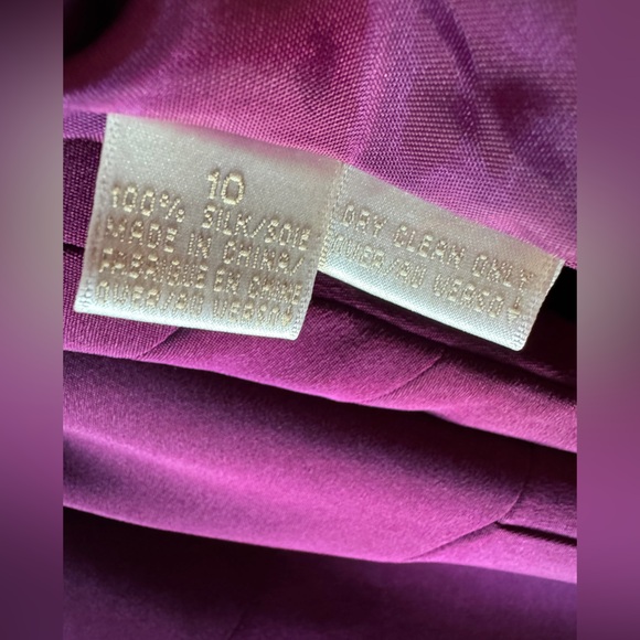 DANA BUCHMAN DRESSES, Size of 10 Silk Dress & Short Shrug Jacket in purple. - Picture 12 of 12